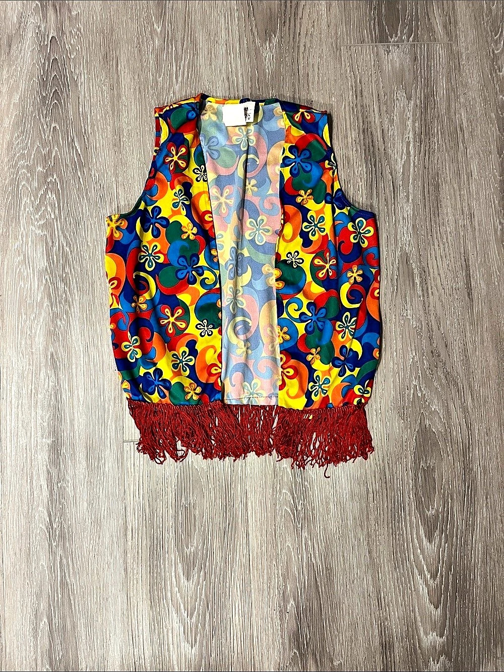 California Costumes Flower Power Angel Hippy Halloween Costume Fringe Vest child